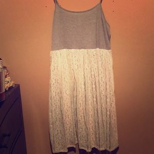Cotton spaghetti strap lace dress